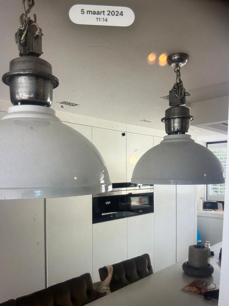 2 stijlvolle industriele lanpen van Richmond, Ophalen, Zo goed als nieuw, Minder dan 50 cm