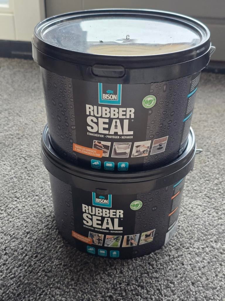2x Bison Rubber Seal 2,5L, Doe-het-zelf en Verbouw, Verf, Beits en Lak, Wit, Ophalen of Verzenden