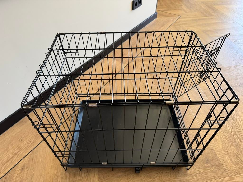 Honden bench, zwart, 60x40 cm (draadkooi), Dieren en Toebehoren, Hondenbenches, Ophalen, Gebruikt