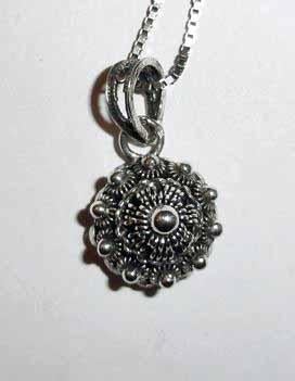 Ketting Zeeuwse Knop zilver hanger Goese knop 925, Met hanger, Ophalen of Verzenden, Zo goed als nieuw, Zilver