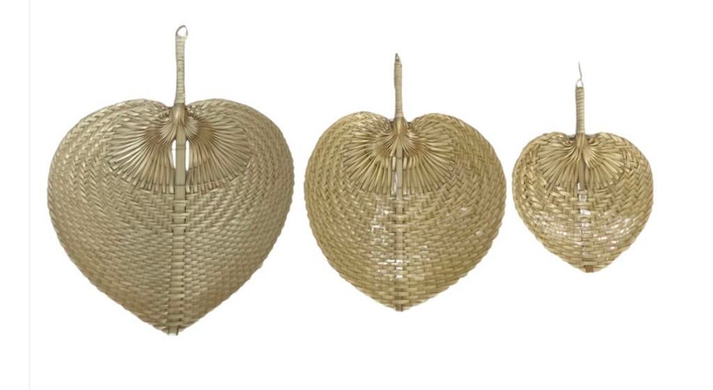 Handgemaakte bamboe waaiers - set van 3, Ophalen of Verzenden, Nieuw