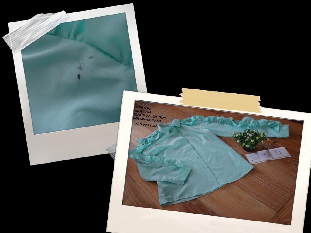 groene blouse papillon, Gebruikt, Meisje, Overhemd of Blouse, Ophalen of Verzenden