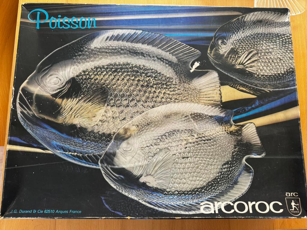 Arcoroc poisson 7 delig, Ophalen of Verzenden, Bord(en), Overige stijlen, Glas
