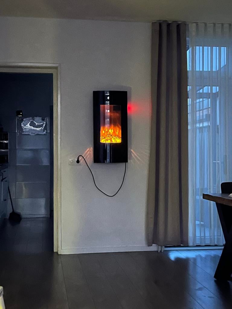 Elektrische haard met 2 warmtestanden - Wandmodel, Ophalen, Zo goed als nieuw, Hangende haard, Elektrische haard