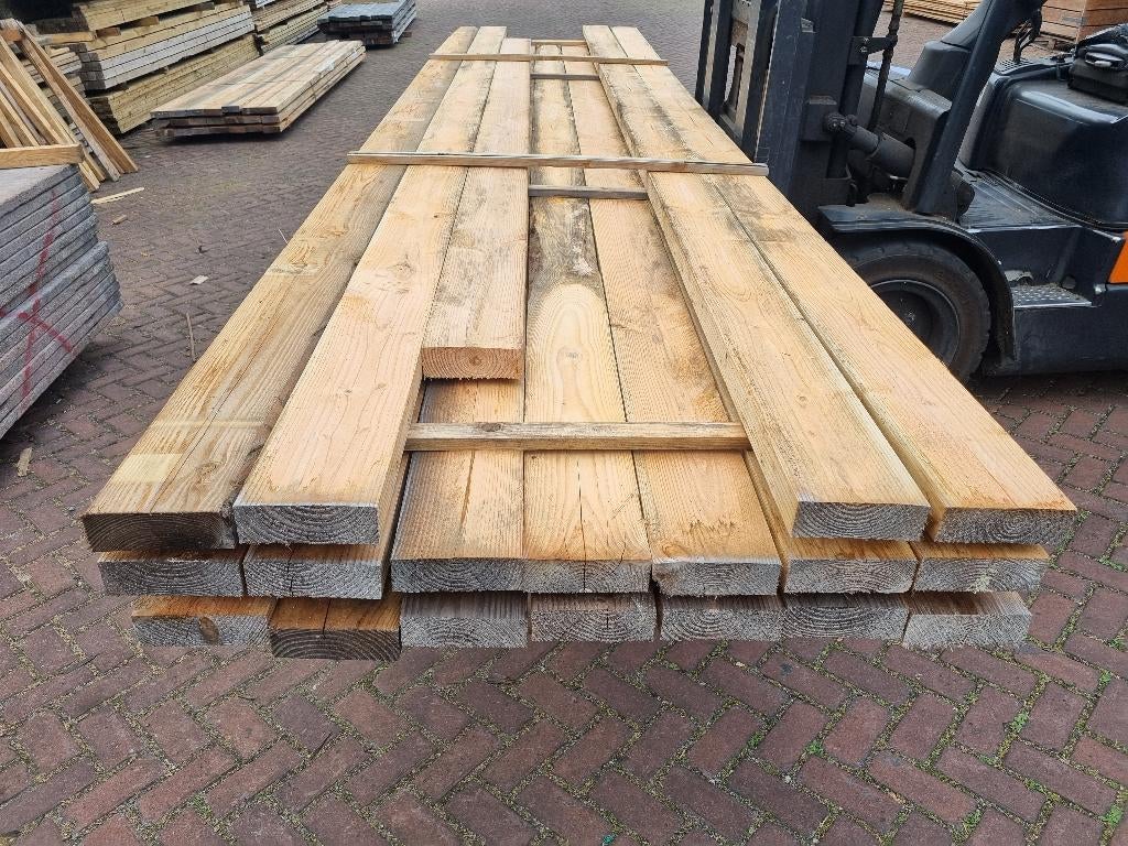 Douglas balken fijnbezaagd 5.0x15.0 cm - nr: TB43, Ophalen, Nieuw, 250 cm of meer, Balken