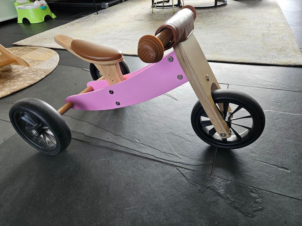 Houten loopfietsje roze, Ophalen of Verzenden, Zo goed als nieuw, Loopfiets