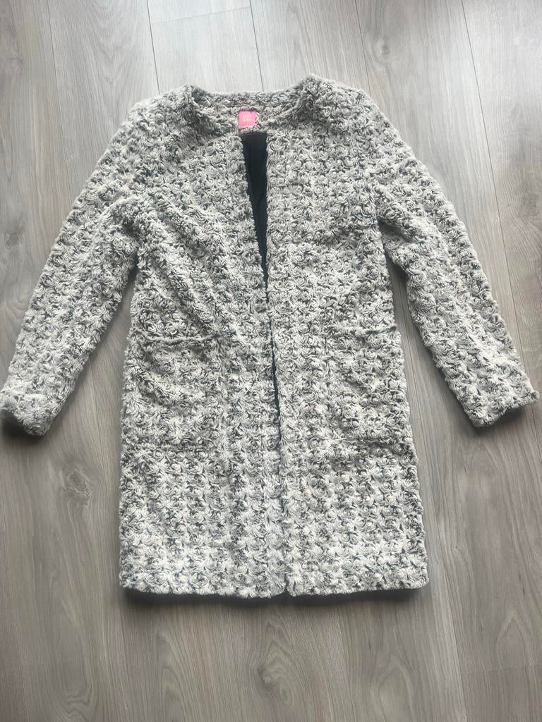 Kyra & Ko Faux Fur Jasje - Grijs/Wit, Ophalen of Verzenden, Zo goed als nieuw, Maat 38/40 (M), Grijs