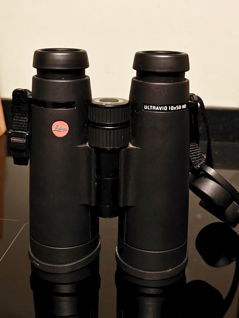 Leica Ultravid 10x50HD verrekijker, Ophalen of Verzenden, Gebruikt, 8 tot 12x, Dakkant (recht)