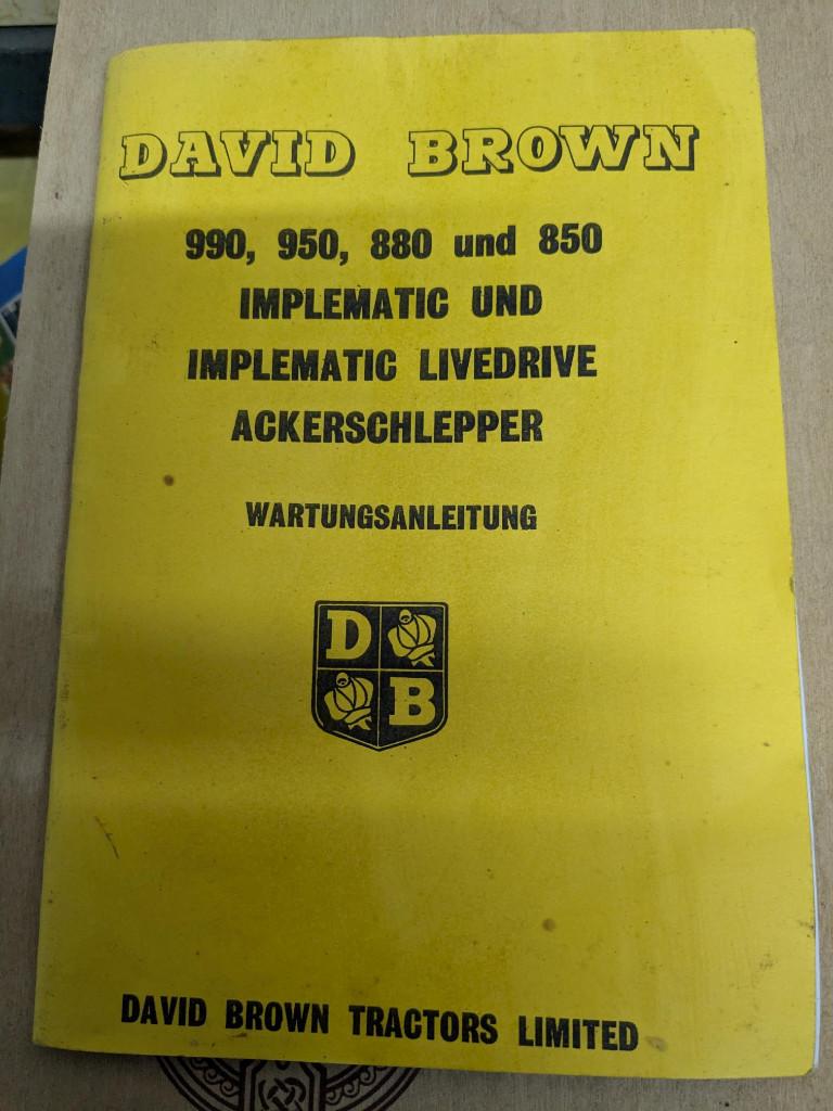 DAVID BROWN GEBRUIKSAANWIJZING, Ophalen of Verzenden, Zo goed als nieuw, Installatietechniek