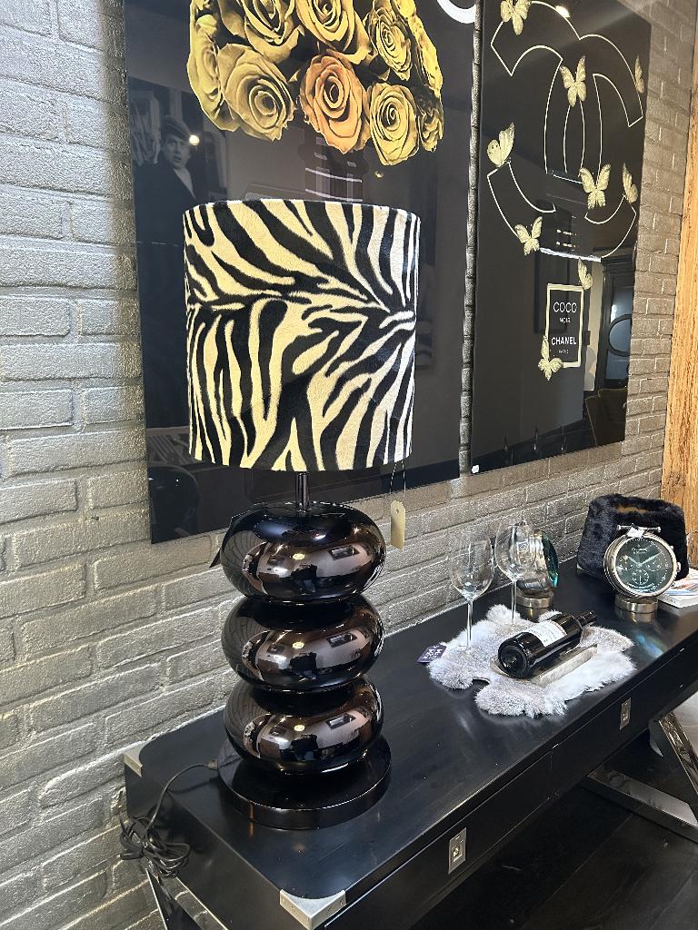 Colmore Lampenvoet Zwarte Bollen, Ophalen, 50 tot 75 cm, Nieuw, Colmore lamp, zwarte lampenvoet, hotel chic lamp, moderne lamp,