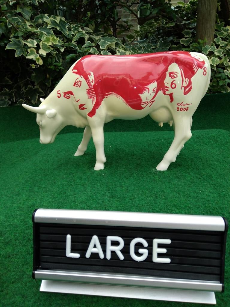 Cow Parade Koe "Cowgirls" LARGE, Ophalen of Verzenden, Zo goed als nieuw, Dier