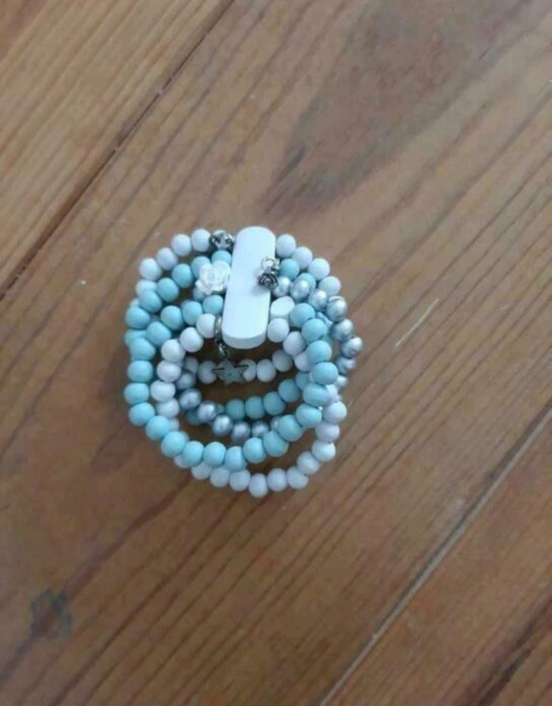 Brede armband, Verzenden, Zo goed als nieuw, Groen, Hout