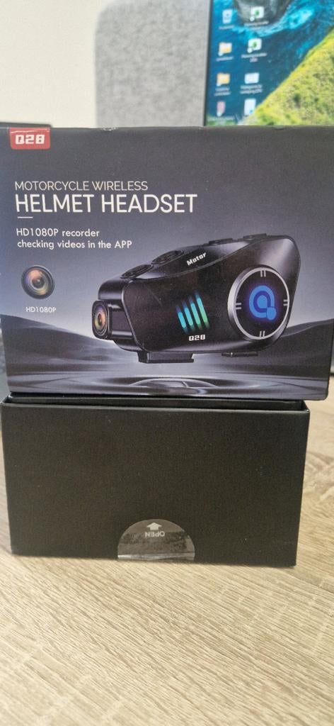 Q2B Motorhelm Headset met HD1080P Recorder, Ophalen of Verzenden