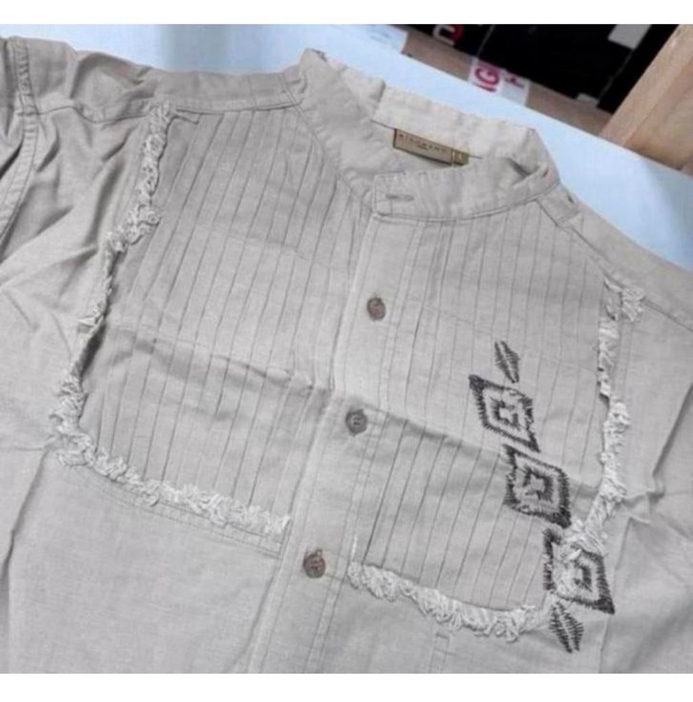 Richmond Overhemd blouse L western cowboy vintage beige, Beige, Ophalen of Verzenden, Zo goed als nieuw, H