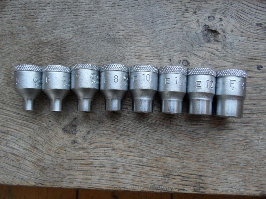 Gedore TX-30 torx doppen uitwendig 3/8, Ophalen of Verzenden, Zo goed als nieuw