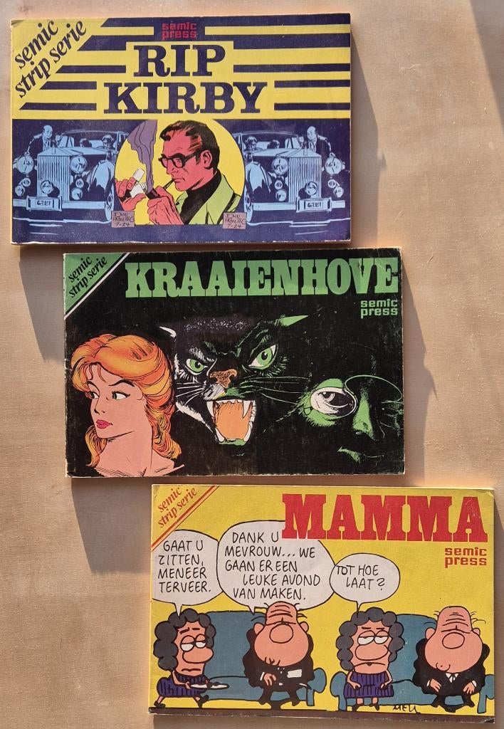 3x SEMIC Strip Serie | Rip Kirby / Kraaienhove / Mamma |1974, Boeken, Stripboeken, Ophalen of Verzenden, Zo goed als nieuw, Diverse tekenaars en schrijvers