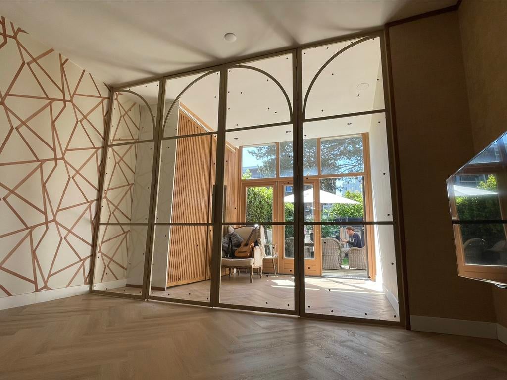 Industriële scheidingswand strak rank modern design, Ophalen, Binnendeur, Nieuw, Schuifdeur