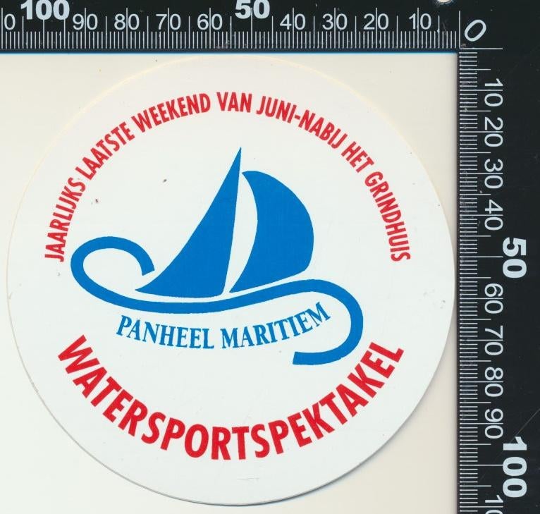 Sticker: Panheel Maritiem Watersportspektakel  Het Grindhuis, Verzenden, Zo goed als nieuw, Bedrijf of Vereniging