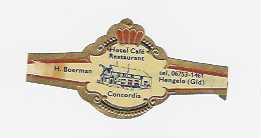 abonnee 1 - 028-  hotel  concordia  hengelo, Ophalen of Verzenden, Sigarenbandjes