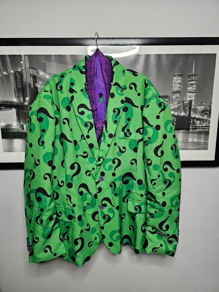 Riddler Opposuits Carnavalspak - Maat XXL, Kleding | Heren, Kostuums en Colberts, Opposuits, Overige maten, Ophalen of Verzenden