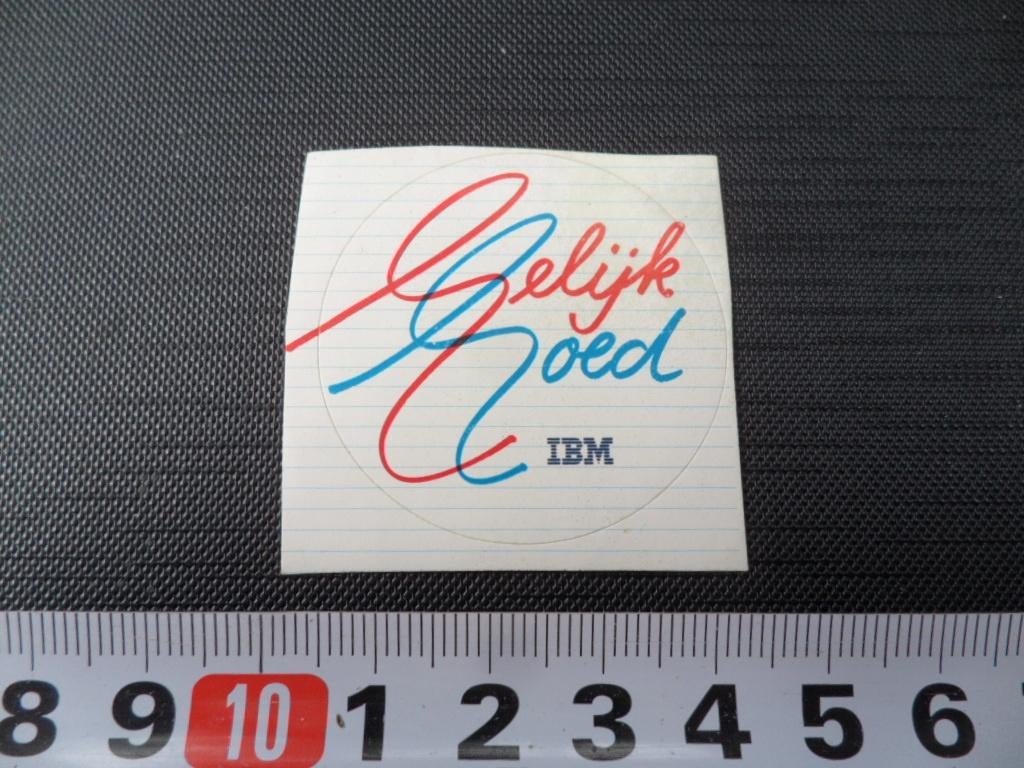 sticker computers IBM gelijk goed, Ophalen, Zo goed als nieuw