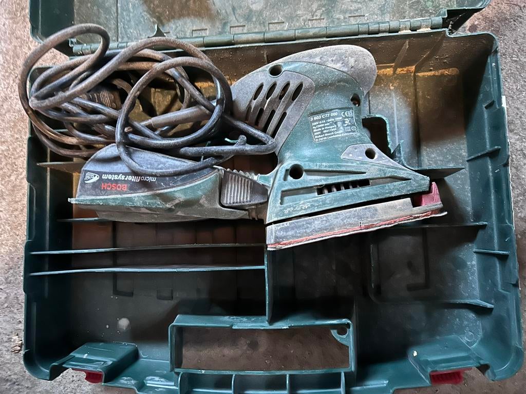 Bosch schuurmachine, Ophalen, Zo goed als nieuw, Minder dan 600 watt, Vlakschuurmachine