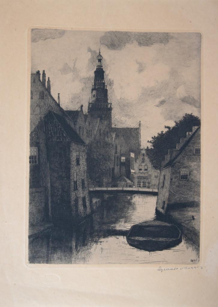 gravure Brugge, Belgie, Graad van Rogge, Ophalen of Verzenden