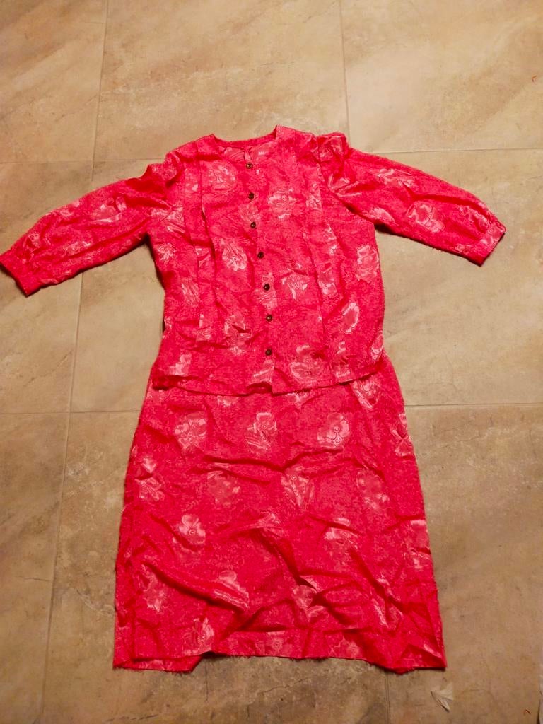 BRUILOFT PAK JURK ROK VINTAGE ROZE TROUWJURK HUWELIJK 40 42, Carnaval, Maat 42/44 (L), Nieuw, Ophalen of Verzenden