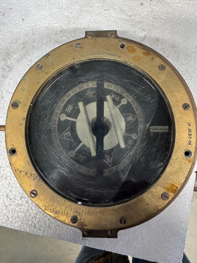 Antiek scheepskompas (brons), Ophalen of Verzenden