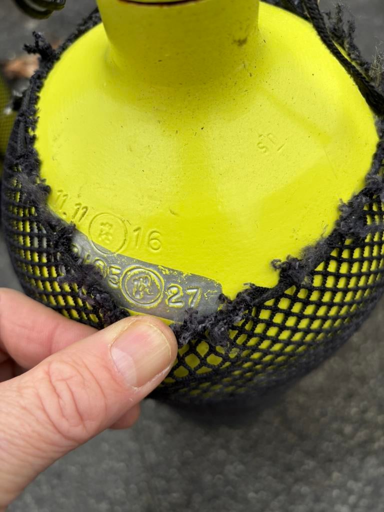 Duikfles 10 liter M25x2, Watersport en Boten, Duiken, Ophalen, Duikfles