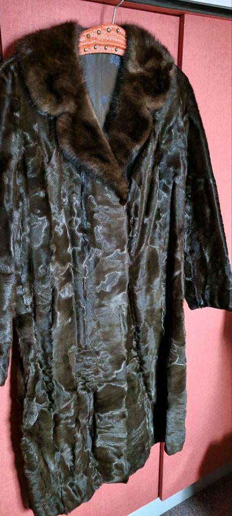 Nerts bontjas donker bruin maat 40/42, Ophalen of Verzenden, Zo goed als nieuw, Maat 38/40 (M), Bruin