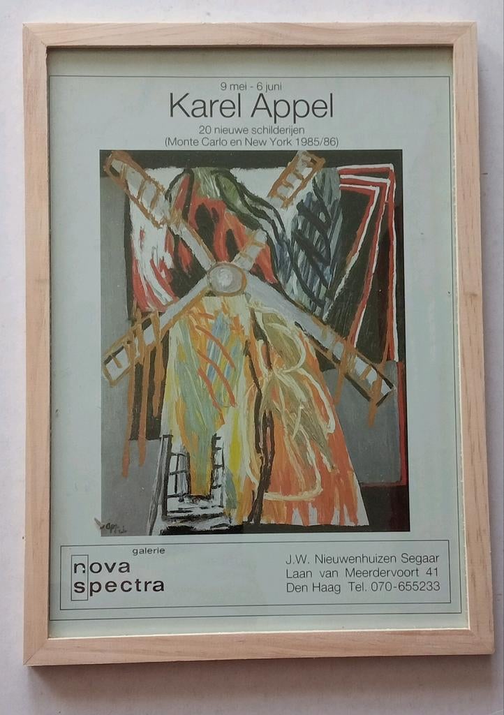 Karel Appel affiche advertentie Galerie Nova Spectra, Verzenden