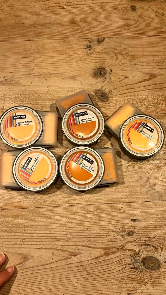 Gamma Verf Testers - Diverse perzik / terracotta kleuren, Oranje, Ophalen of Verzenden, Minder dan 5 liter, Verf