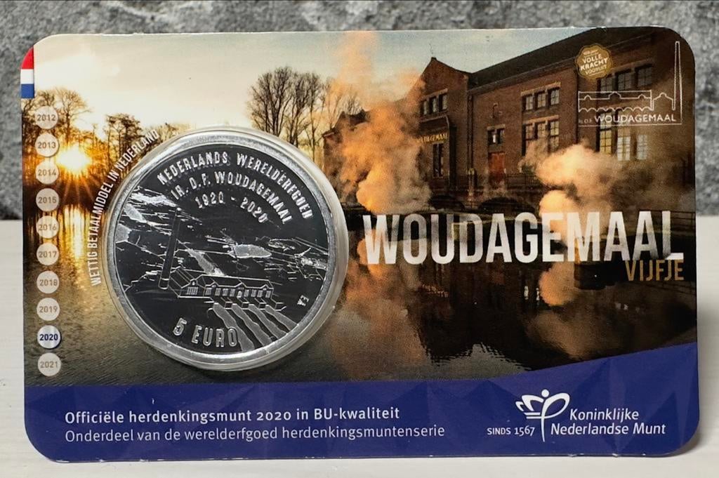 Woudagemaal Vijfje BU Coincard, Postzegels en Munten, Ophalen of Verzenden, Euro's, Losse munt