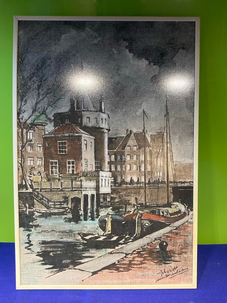 Schreierstoren Amsterdam – Joop van Wolde, Antiek en Kunst, Ophalen of Verzenden