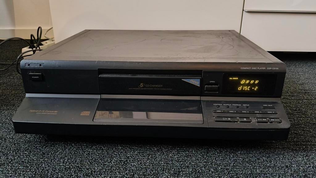 Sony (CDP-CE105) 5-disc carrousel cd-wisselaar, Ophalen, Sony, Wisselaar