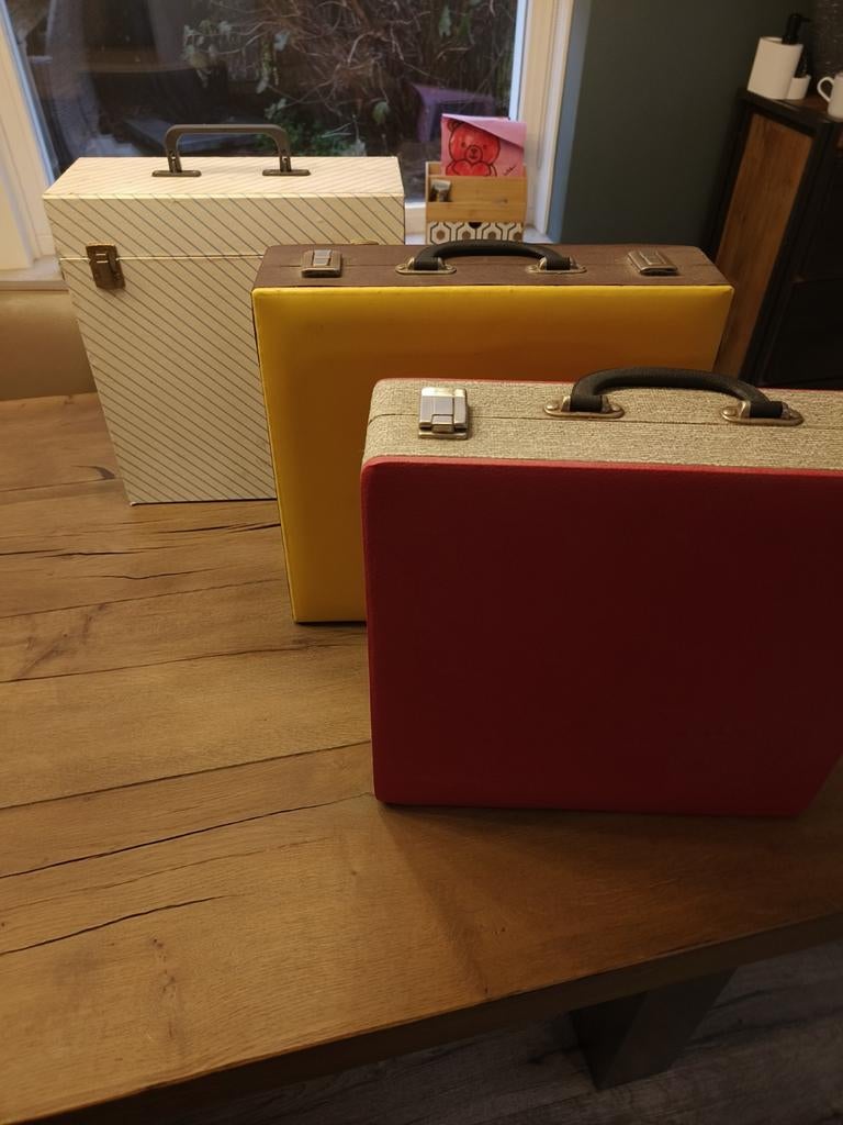 Lp vinyl 3 koffers mooi retro, Ophalen of Verzenden, Gebruikt, 12 inch