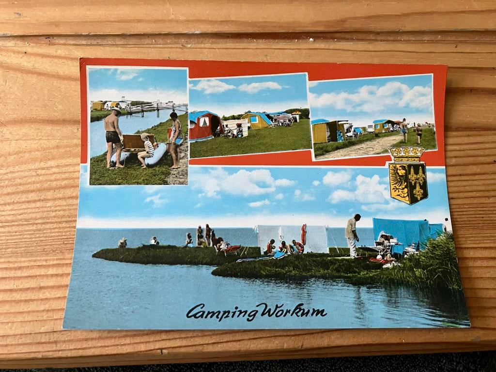 Ansichtkaart camping Workum, Ophalen of Verzenden, 1960 tot 1980