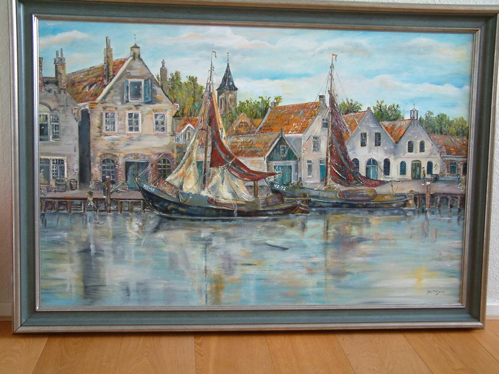 oude visserij Zuiderzee botters Jac Caljouw Arnemuiden, Antiek en Kunst, Ophalen