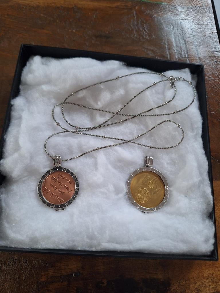 Ketting Mi Moneda zilver925, Sieraden, Tassen en Uiterlijk, Kettingen, Ophalen of Verzenden, Zo goed als nieuw, Zilver, Zilver