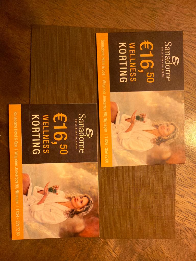 Sanadome korting, Tickets en Kaartjes, Kortingen en Cadeaubonnen, Twee personen, Kortingsbon, Spa of Sauna