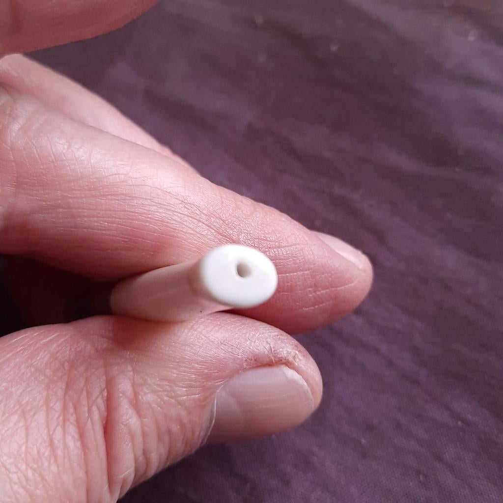 Antiek Pijpje Sigarettenpijpje Porselein met Goud en Zilver, Verzenden