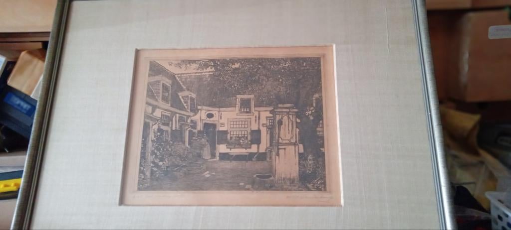 W.O.J. NIEUWENKAMP. Ets E35 Het Vredig Hofje Haarlem, Ophalen of Verzenden