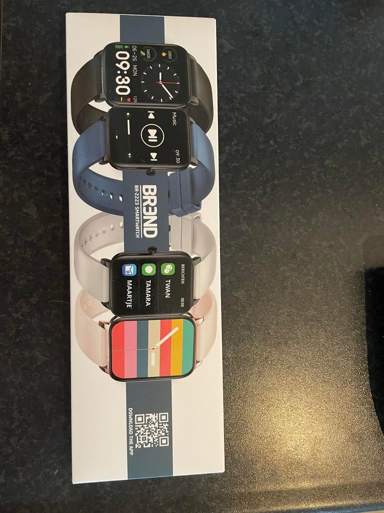 Smartwatch BR-2223 Nieuw in Doos, Afstand, Zwart, Nieuw, Ophalen of Verzenden