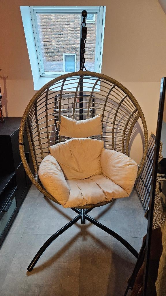 Hangstoel egg chair, Huis en Inrichting, Ophalen, Gebruikt, Overige kleuren, Stof