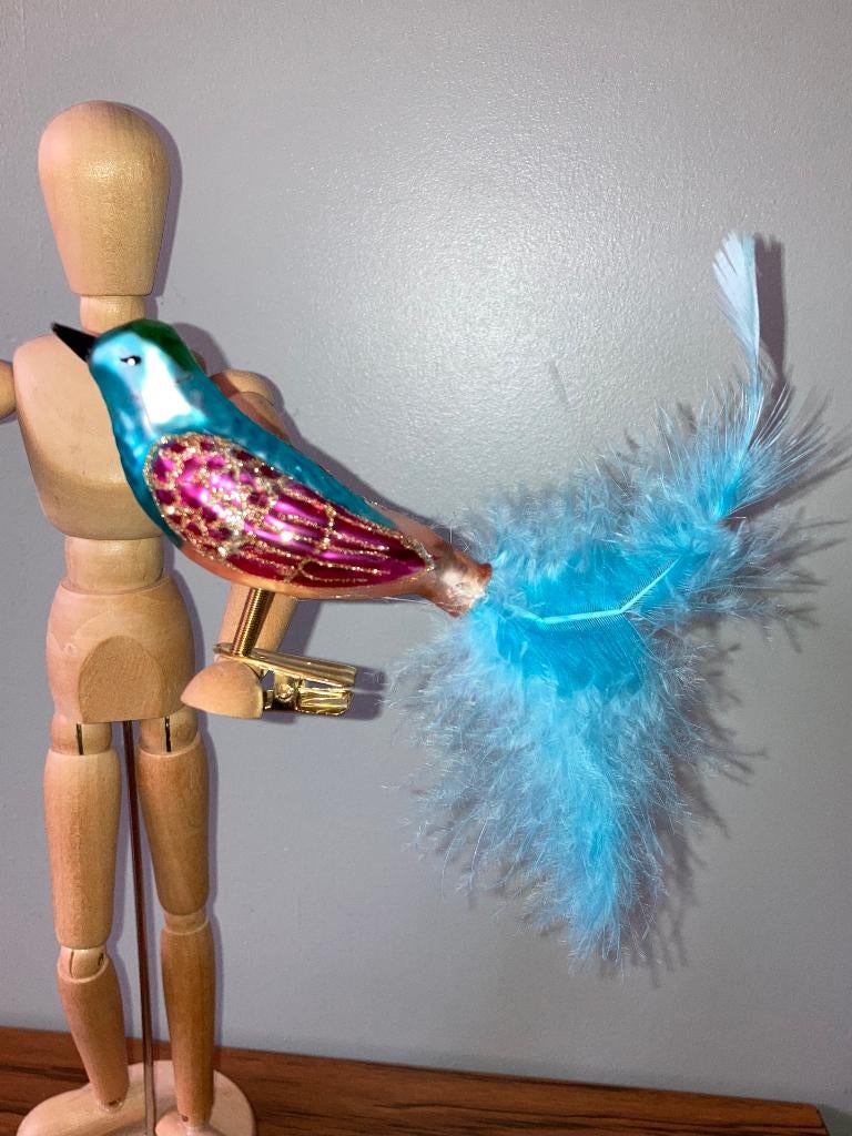Kerstbal ornament; kerstvogeltje, Ophalen of Verzenden, Zo goed als nieuw