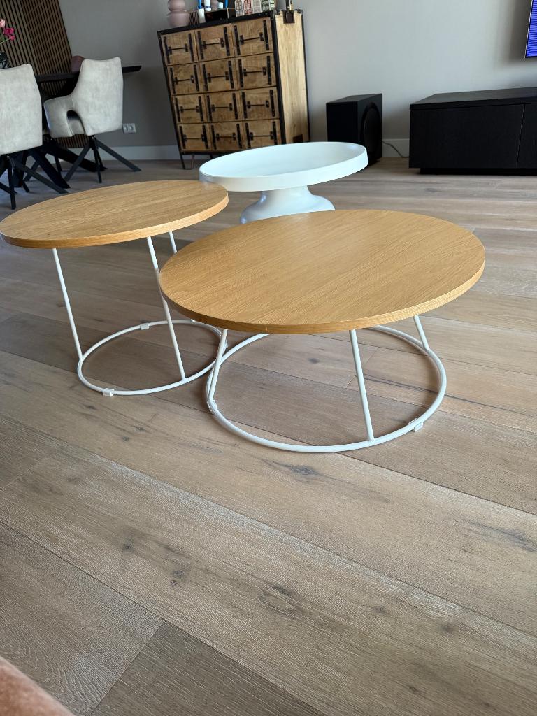 Salontafels 3-delig, 50 tot 100 cm, Rond, 50 tot 100 cm, Zo goed als nieuw