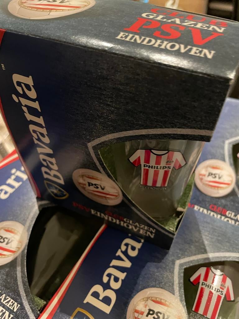 PSV Eindhoven Bavaria Bierglazen - Nieuw in Verpakking Set, Ophalen of Verzenden