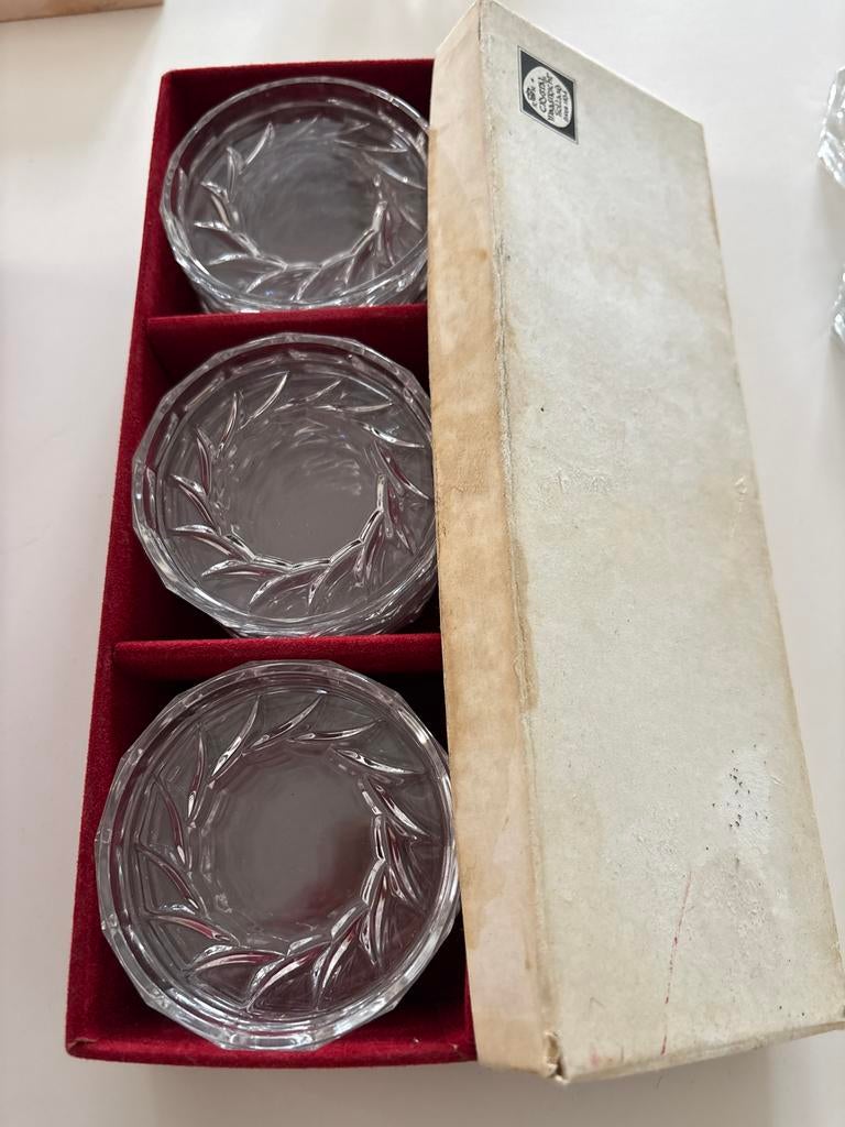 12 Kristallen Onderzetters Crystal Maastricht Holland, Ophalen of Verzenden