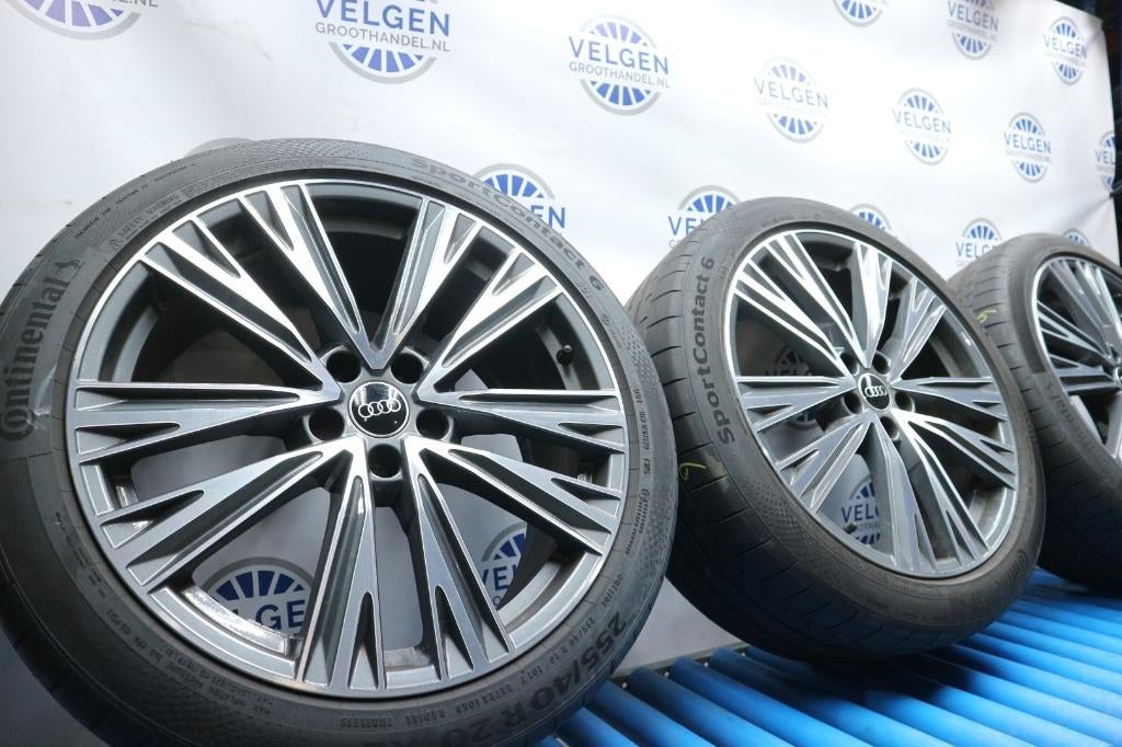20 inch Audi A6 S6 velgen origineel zomerset 5x112, 19 inch, Gebruikt, 255 mm, Banden en Velgen